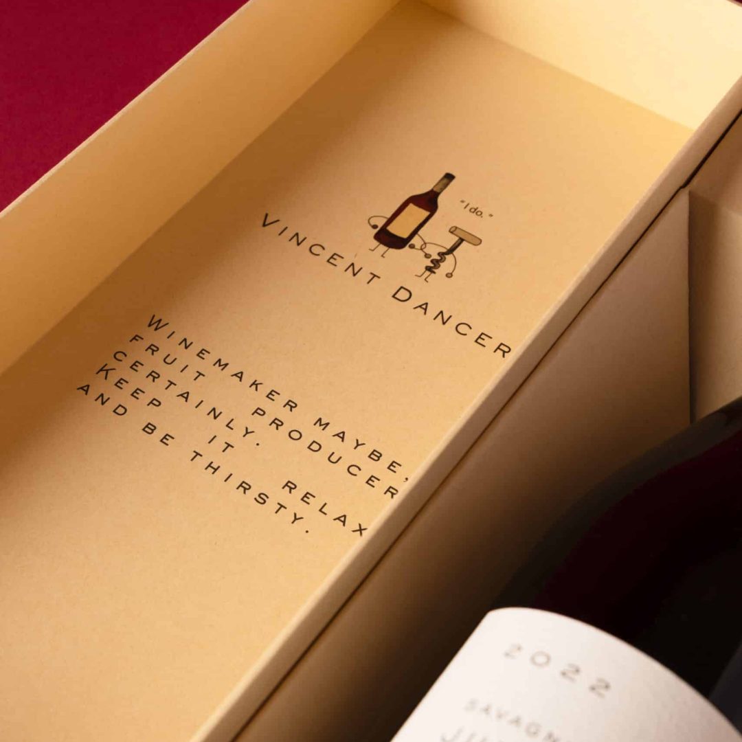 packaging bouteille vin sur-mesure Vincent Dancer | vue principale
