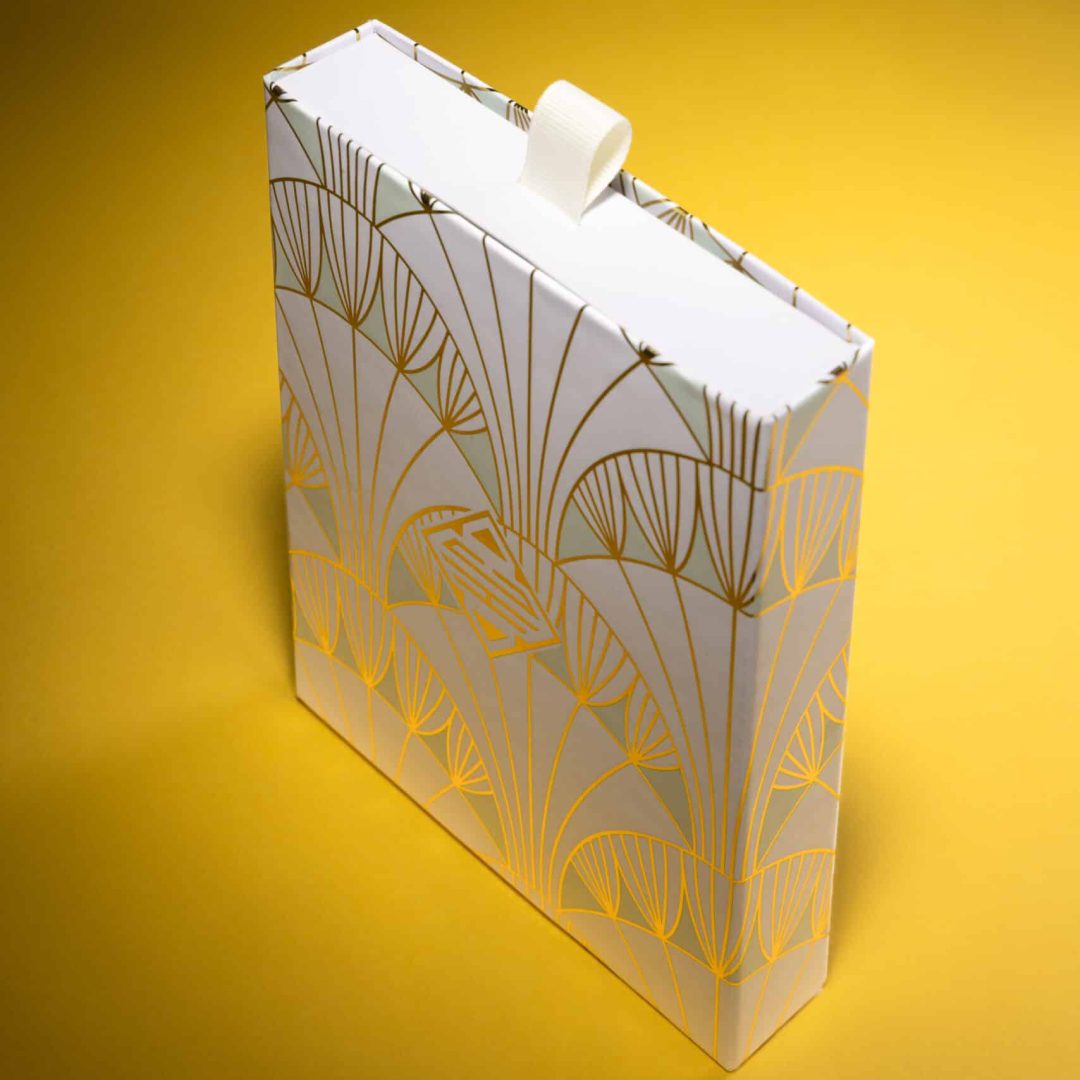 coffret tiroir slim packaging mode luxe sur-mesure Holland Cooper | vue ouverte